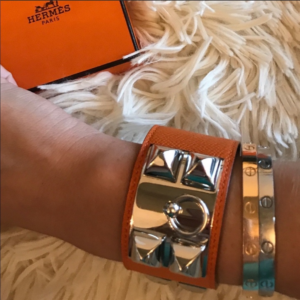 hermes collier de chien bracelet orange - Picture 3 of 3